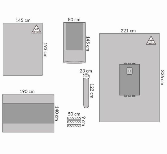 Zestawy do ortopedii – obłożenia pola operacyjnego Medline TB29973CE