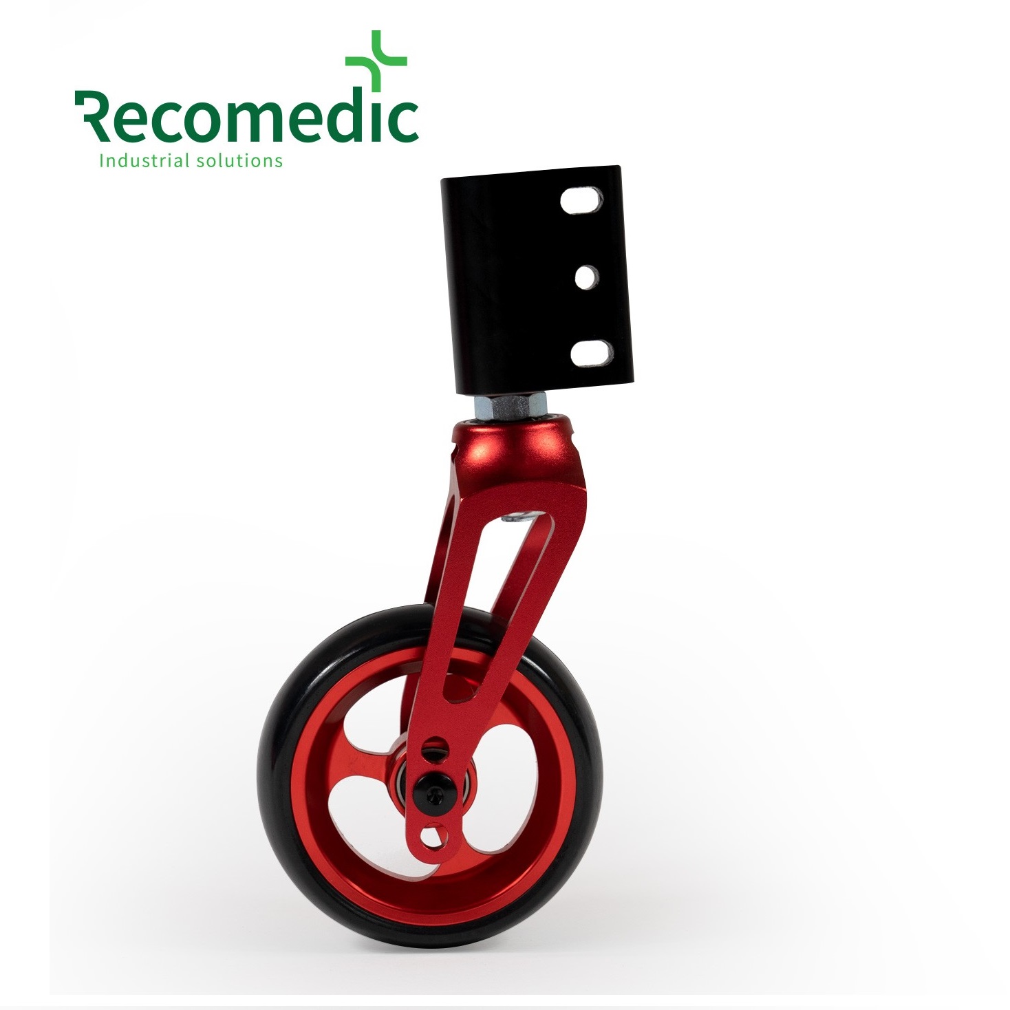 Zestawy skrętne do wózków inwalidzkich Recomedic ZS-100/36-ALU-RED