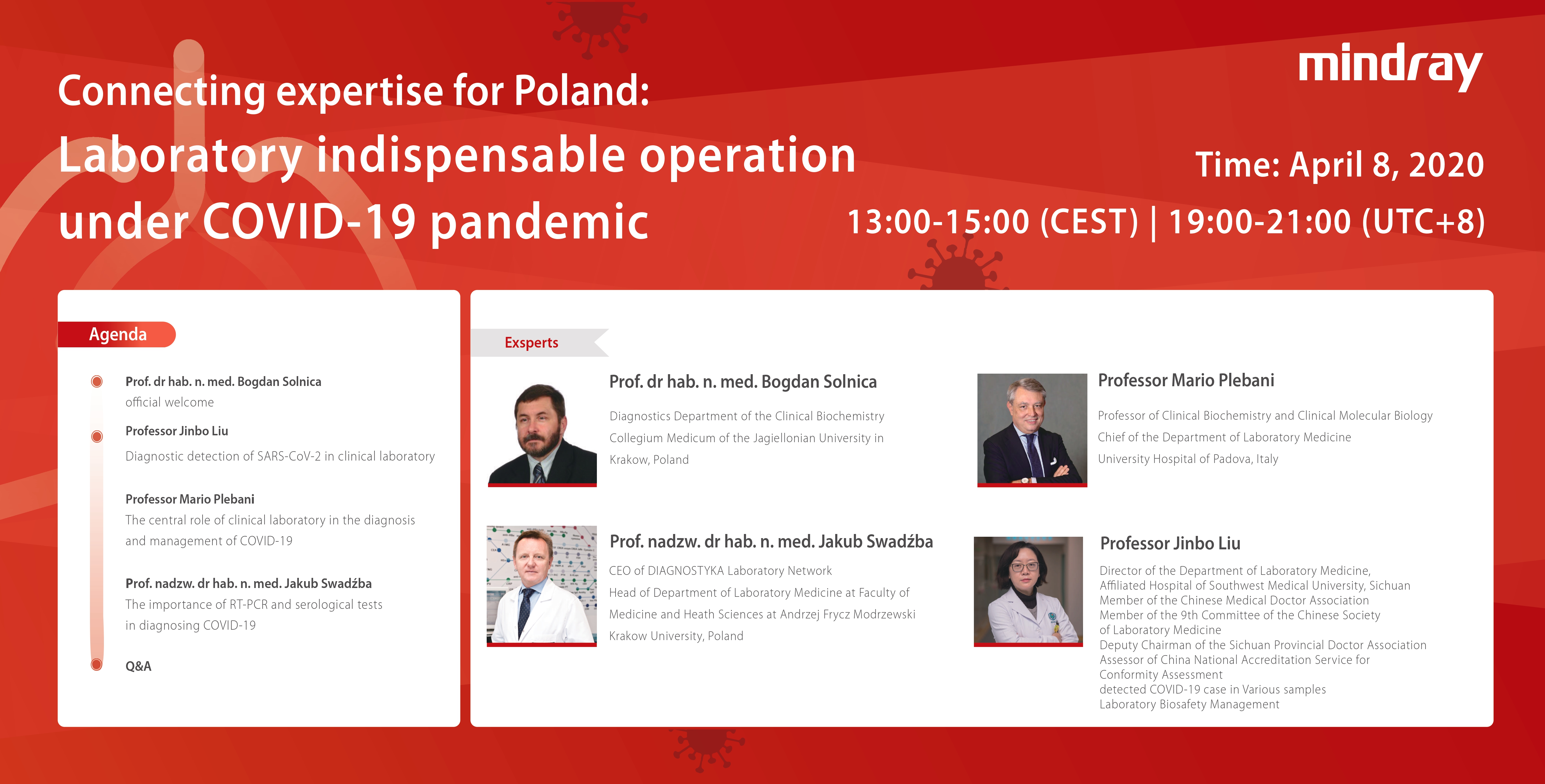 Diagnostyka i praca labolatorium w czasie pandemii COVID-19