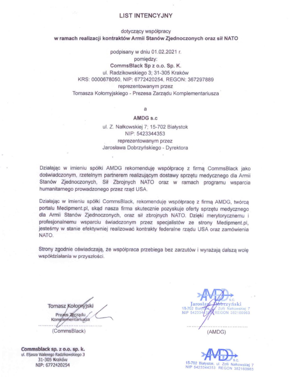 Współpraca z COMMSBLACK